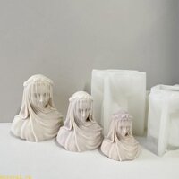 Wer Veiled Woman Khuôn Silicon DIY Xà Phòng Làm Khuôn Phụ Kiện Hiện Tại