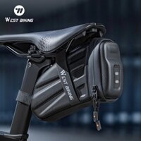 WEST BIKING Túi Xe Đạp Đa Năng Xe Đạp Vỏ Cứng Đuôi Túi Chống Thấm Nước Di Động Xe Đạp Leo Núi Phụ Kiện Phát Hành Nhanh