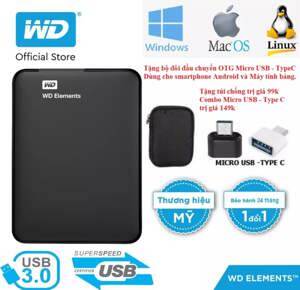 Ổ cứng cắm ngoài Western Digital Element - 1TB, USB 3.0, 2.5 inch