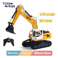 WGB Toysmars Huina 1516 điều khiển từ xa máy xúc 2.4G 6CH máy xúc điều khiển từ xa Xe Tải Công Trình Mô hình xe đồ chơi trẻ em Quà tặng bé trai