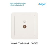 WGCT1TV-Ổ cắm Ti Vi  Hager - TV outlet (1mod)