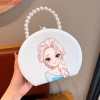 Wglawl Hộp Bảo Quản Trang Sức Trẻ Em, In Hình Hoạt Hình Dễ Thương Cho Trẻ Em Nhẫn Bông Tai Tổ Chức, Dây Xích Cầm Tay Có Gương Tóc Hộp