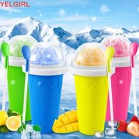 Wglawl Slushy Maker Cup, Cốc Smoothie đông lạnh nhanh 300ml, Silicon bền + TPU Pinch Làm mát mùa hè Cốc bóp cho trẻ em Quà tặng