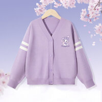 WGQ Áo Khoác cardigan Dệt Kim Cho Bé Trai, áo khoác dài tay cho bé mùa thu in hình kuromi