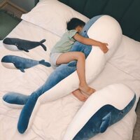 Whale đồ chơi nhồi bông Hình Cá Voi Xanh Hoạt Hình Cho Bé 80cm