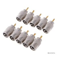 Whi 10 Chiếc UHF PL-259 Nam Hàn RF Đầu Nối Cắm Cho RG8X Cáp Coax Đồng Trục