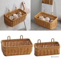 Whi Dệt Giỏ Đựng Đồ Nhà Bếp Treo Tường Tổ Chức Cho Rau Củ Tỏi Hiệu Quả Hộp Đựng Gừng Nhà Bếp Supplie