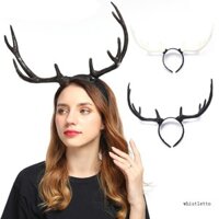 Whi Gạc Đầu Hươu Sừng Tóc Vòng Cho Tiệc Halloween Mặc Nai Sừng Tấm Băng Đô Cosplay Đạo Cụ Cho Sáng Tạo Giáng Sinh Chi Phí
