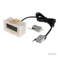 Whi LCD Kỹ Thuật Số Tally Counter 0-99999 Chữ Số Chuyển Tiếp Bảng Điều Khiển Đồng Hồ Đo 5 Chữ Số Chống Sốc Điện Tử Punch Cou