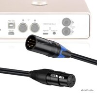 Whi XLR Nam Nữ 3 Pin Sang XLR Nữ Nam 5 Pin Cáp Âm Thanh DMX512 Bật Đèn Sân Khấu Cáp Micro Dây Dây Dây