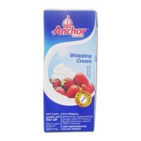 Whipping cream kem tươi anchor không đường giảm cân keto 250ml