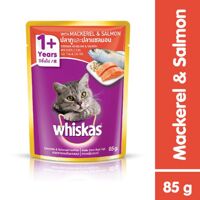 Whiskas - Mackerel & Salmon / Sốt Cá Thu & Cá Hồi 85g cho mèo