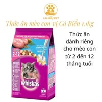 WHISKAS® Thức ăn cho mèo con dạng hạt vị cá biển với sữa 1.1kg - Lai Nhự Pet