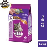 WHISKAS® Thức ăn cho mèo lớn dạng hạt vị cá thu 1.2kg (1 túi)