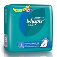 Whisper Băng Vệ Sinh Whisper Siêu Mỏng Có Cánh 24cm, 10 Miếng