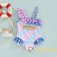 Whispers- Bikini Họa Tiết In Chữ Phối Bèo Họa Tiết Vảy Cá Màu Đồng Không Đối Xứng Cho Nữ