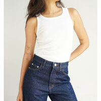 White On Denim - Áo Ba Lỗ Nữ Màu Trắng - Daily Tanktop