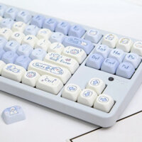 White Puppy Keycaps PBT 5 Mặt DYE-SUB MOA Profile Động Vật Nhỏ Dễ Thương Cho MX Switch 60 / 84 / 90 / 104 / 108 Bố Trí Bàn Phím Cơ