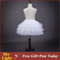 White Short Petticoats  A Line 3 Layers Underskirt For Wedding Dress Party Dress Princess Costume Accessories