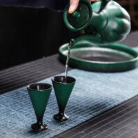 White Wine Glass Wine Set Ceramic Goblet Chinese Household Antique Style Liquor Divider Goblet Wine Cup Shot Glass EKDJ