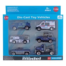 Bộ 6 xe mô hình kim loại TN-1021D (1:64)