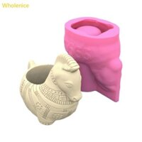 Whol Silicone Mềm Lọ Hoa Khuôn Hình Ngựa Bình Khuôn Độc Đáo Bút Khuôn