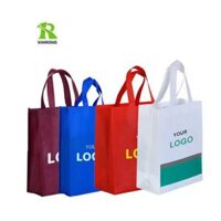Wholesale Custom Reusable Laminated Non Woven Shopping Tote Bag with Reinforced Handles