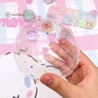 Whphous  1 Bộ Băng Nano Thổi Bong Bóng Đồ Chơi Giải Nén Miếng Dán Quà Tặng PET Nano Keo Knead Nhạc Hai Mặt Băng Thổi Bong Bóng Bộ Đẹp