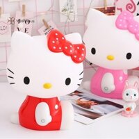 Whphous  Đèn ngủ LED 3D Hello Kitty Touch Kawaii Sanrio KT Cat USB Cho bé ăn tại nhà Bảo vệ phòng ngủ Đèn ngủ mắt Trang trí phòng đẹp
