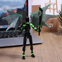 Whphous Đồ chơi búp bê in 3D có thể di chuyển được bằng khớp sáng tạo Búp bê ma cà rồng DIY Hiện vật giải nén toàn thân Đẹp