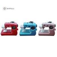 Whphous  Mô hình máy may điện Mini nhà búp bê 1 mảnh Mô phỏng mới Máy may nhựa cầm tay Đồ chơi viên nang Phụ kiện gia đình Đẹp