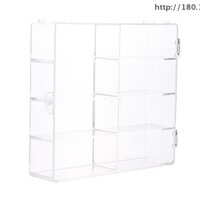 Whphous  Ô tô Diecast Lưu trữ Hộp chống bụi Acrylic 1: 64 cho Hot Wheels Hộp trưng bày trong suốt Mô hình ô tô Giá đỡ tủ đồ chơi đẹp