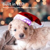 WHYME 2 Chiếc Sáng Lên Mũ Ông Già Noel Nút Điều Khiển Nylon Mềm RGB 3 Chế Độ Chiếu 4 Màu Sắc Rực Rỡ Đỏ Đèn LED Trắng Cho Người Lớn Trẻ Em