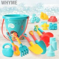WHYME Đồ chơi cát bãi biển Màu sắc tươi sáng 18 chiếc Sifter Khuôn xẻng Bình tưới nước bằng nhựa để tương tác với trẻ em