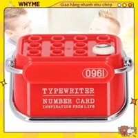 WHYME Máy đánh chữ cổ điển Bãi đậu xe ô tô Số điện thoại Ký hiệu Phong cách cổ điển Trang trí bảng điều khiển