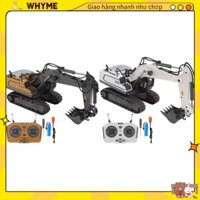 WHYME RC Máy Xúc 1/20 Quy Mô 11 Kênh 2.4G MHz Hợp Kim Nhựa Điều Khiển Từ Xa Xe Xây Dựng Đồ Chơi Cho Bé Trai