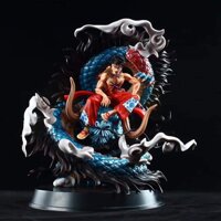 WHYWW Anime One Piece Cosplay Model PVC Action Figure Luffy Sculpture Ornament Decoration Youth Souvenir Exquisite Collection 33CM