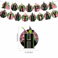 Wicked Birthday Decorations Kids Witch Happy Banner Balloon Cake Cupcake Toppers