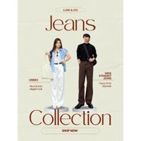Wide Straight JEANS - LUXE & CO | Quần Jean Nam Baggy Ống Suông