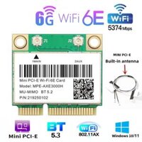 Wifi 6E thẻ 5374Mbps Bluetooth 5.3 Mini PCI-E Adapter AX210 2.4G/5G/6G cho máy tính xách tay Win 10 11 USB không dây adapter