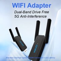 Wifi FIY 1300Mbps USB WiFi Dongle Adapter Card mạng AC không dây Băng tần kép 5.8G / 2.4G LAN USB 3.0