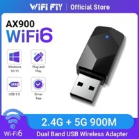 Wifi FIY AX1800 Bộ chuyển đổi Wifi Thẻ Netword USB 3.0 Băng tần kép 5Ghz & 2.4Ghz Phí điều khiển Bộ thu Wifi Dongle cho Windows Laptop Máy tính để bàn