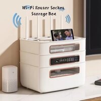 WiFi Router Storage Box Wire TV Set Top Box Shelf Socket Optical Cat Placement Wireless Finishing Organizer PahQ