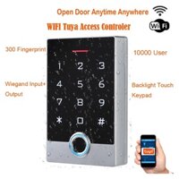 Wifi Tuya App Dụng cụ mở cửa Hệ thống kiểm soát truy cập vân tay chống nước Bàn phím độc lập Bộ điều khiển truy cập thẻ RFID