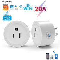WiFi Tuya Smart socket Phích cắm ổ cắm thông minh Wifi, Hẹn giờ Bật Tắt ,Đo Công suất tiêu thụ 10A 16A 20A  ,App  Smart Life