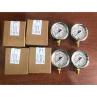 WIKA® LM Brass Dry Pressure Gauge 0~10 Bar, Dial 63mm, 1/4''M.NPT, Lowest Mounting Thread, Cleaned for Oxygen Service