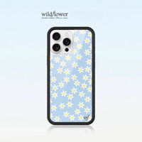 Wildflower Blue Daisy Tên chung WF Vỏ điện thoại cho iPhone 16 15 14 13 12 Pro Max Silicone cứng Chống rơi Ốp lưng chống sốc cho iPhone 14 15 16 Plus