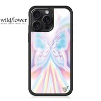Wildflower Manifest Aurora Butterfly wf Ốp lưng iPhone 16 15 14 Plus 12 13 Pro Max Acrylic Cứng Vỏ Chống Sốc Mặt Sau