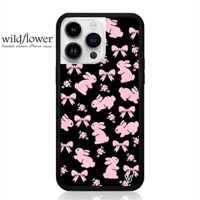 Wildflower Pink Bunnies Ốp Lưng Cho iPhone 16 16Pro 15 14 Plus 12 13 Pro Max Priscilla Acrylic Vỏ Cứng wf Cover