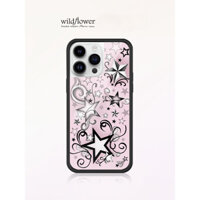 Wildflower Star Hình Xăm Ốp lưng iPhone 16 15 14 13 12 Pro Max Cứng WF Vỏ Silicon Chống Rơi Chống Sốc Ốp Lưng Cho iPhone 14 15 16 Plus